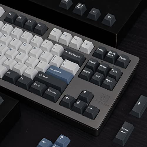 Cherry Arctic Profile Double Shot Keycaps Set of 173 for ANSI/ISO 60, 68, 75, 98 and 108 Layout Cherry Mx Switches, Mechanical Gaming Keyboard - color: arctic keyboard