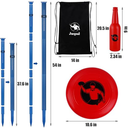 Juegoal Outdoor Flying Disc Game Set, Yard Games Set, Outside Fun Disc Toss Game for Beach Lawn Backyard Park Camping - style: Upgraded