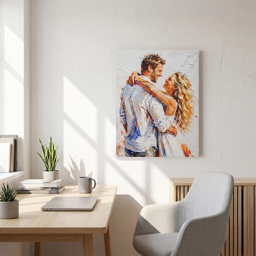 ENQU Custom Canvas Prints with Your Photos, Personalized Family Modern Impressionism Wall Art, Custom Portrait For Dad Mom Wife Husband, Father's Day, Birhtday Gifts, Photo Canvas Gifts - color: Style 7