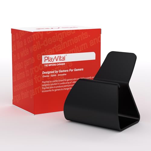 PlayVital Stand-AL Game Controller Stand for ps5, for ps4, Universal Desktop Display Gamepad Stand for Xbox Series X/S, Xbox One, Aluminium Metal Controller Stand Holder for Switch 2 Pro - Black - color: Black
