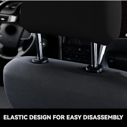 Dujiea 2 Pack Black Cat Eye Car Headrest Covers, Universal Soft Car Seat Head Rest Cover Protector, Vehicle Accessories Fabric Headrest Cover for Cars Vans Trucks - color: Black Cat Eye