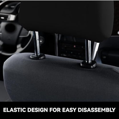 Dujiea 2 Pack Black Cat Eye Car Headrest Covers, Universal Soft Car Seat Head Rest Cover Protector, Vehicle Accessories Fabric Headrest Cover for Cars Vans Trucks - color: Black Cat Eye