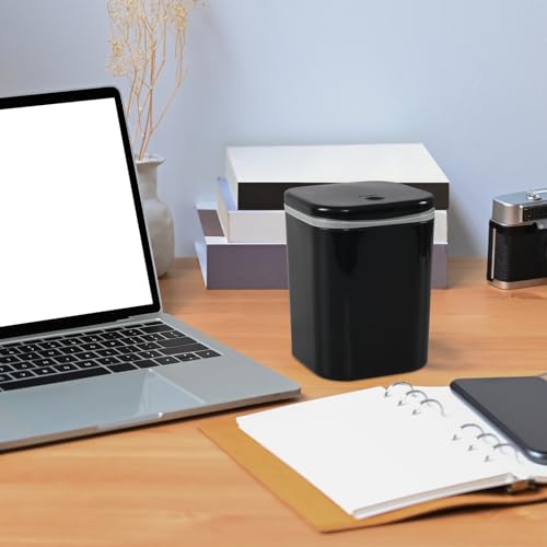 Mini Trash Can, Small Trash Can, 0.5 Gallon Mini Wastebasket Container Bin for Desk, Countertop- Black - color: Black