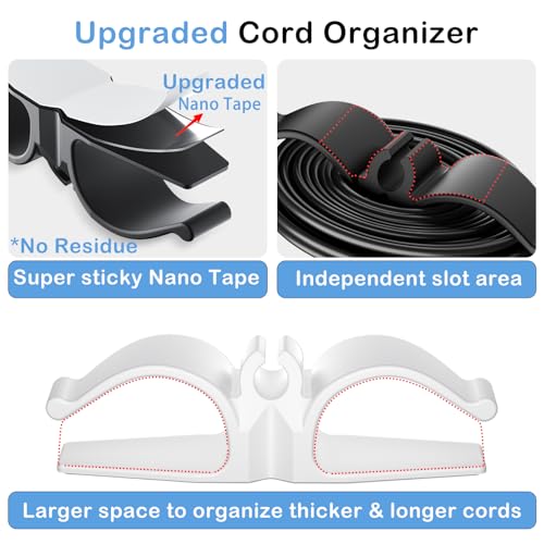 Lancord Upgraded kitchen appliance cord organizers Stick On Appliance Wire Organizer, Cord Organizer for Appliances Wire Wrapper for Kitchen Appliances Mixers, Coffee Maker, Pressure Cooker - color: 8*Black