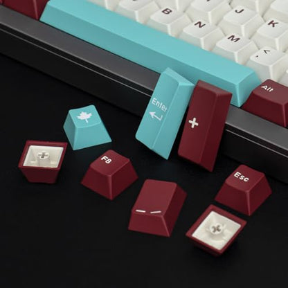 Sumgsn 163 Keys Doubleshot Keycaps Cherry Profile Yuru Keycap Set Fit for 61/64/87/104/108 Cherry Mx Switches Mechanical Keyboard - style: Yuru Keycaps