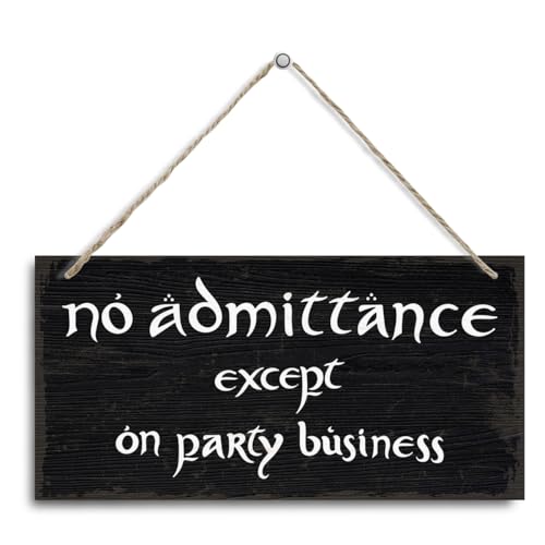No Admittance Except on Party Business Sign, Decorative Hanging Wall Plaque Wood Sign, Funny Wood Sign for Home Party Decor, Club, Home Bar, Farmhouse Door Sign C - color: Color 04