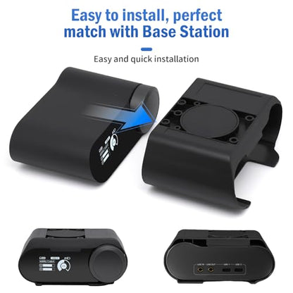 Under Desk Mount Holder for SteelSeries Arctis Nova Pro Wireless Base Station–Arctis Pro Wireless NOVA Magnetic Mount Secretlab MAGNUS Version ,Headphone Hanger Stand for Arctis Nova Pro Wireles - style: Base Station Mount Only