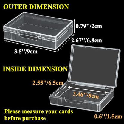 Tebery 24 Pack Blank Playing Card Case Clear Card Deck Box Snaps Closed, Empty Plastic Storage Box Holder for Bank Cards, Business Cards, Game Card