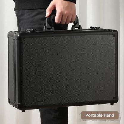 Card Storage Box Waterproof Card Case with Handle Portable Trading Card Case with Sponge Partition Graded Card Storage Case Organizer Fits CSG, BGS, CGC, SGC,PSA (L) - size: L