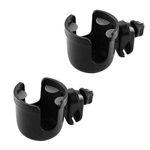 Accmor Stroller Cup Holder, Universal Cup Holder for Uppababy Nuna Doona Strollers, Bottle Drinks Holder for Wheelchair, Walker, Bike, Scooter, 2 Pack - style: Cup Holder-2pc
