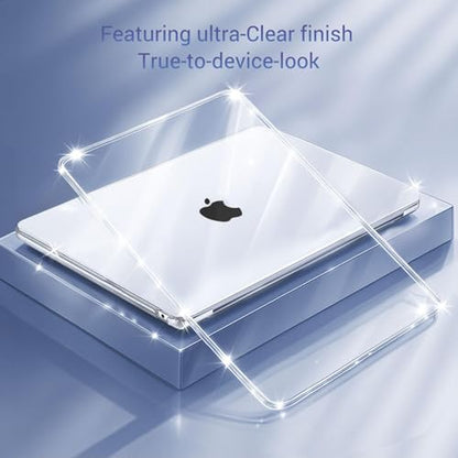 MOSISO Compatible with MacBook Air 13 inch Case M5 2026 M4 2025 M3 M2 2024-2022 A3449 A3240 A3113 A2681, Scratches-Resistant Protective Hard Shell for MacBook Air 13.6 inch Case, Crystal Clear - color: Crystal Clear