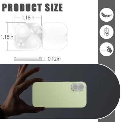 Camera Lens Cover Compatible for iPhone 16/16 Plus/17,Camera Lens Protector to Protect Privacy and Security,Strong Adhesive -2 Pack-Clear - size: 16/16 Plus/17