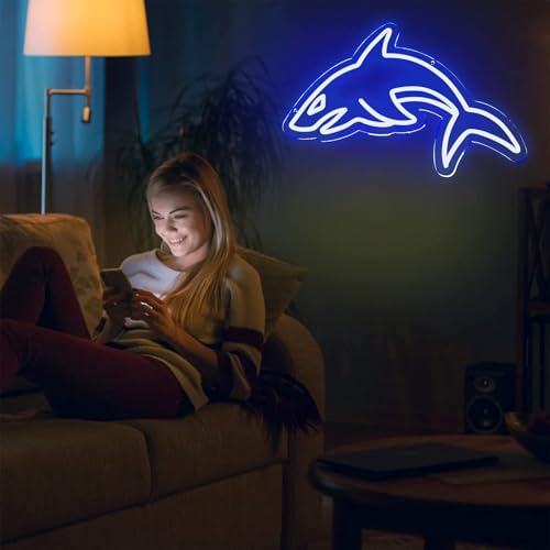 Shark Neon Signs for Wall Decor，Led Neon Light for Live Room, Bedroom, Christmas Birthday Party Gift - style: shark