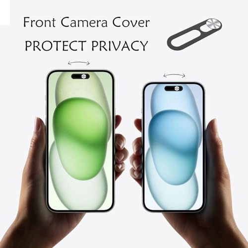 Webcam Cover Protector Protect Privacy and Security, Front Camera Cover, Camera CoverCompatible with iPhone 14Pro/14Pro Max/iPhone15/15Puls/15Pro/15Pro Max /16/16Plus/16Pro/16Pro Max (2PCS,Silver) - color: Silver