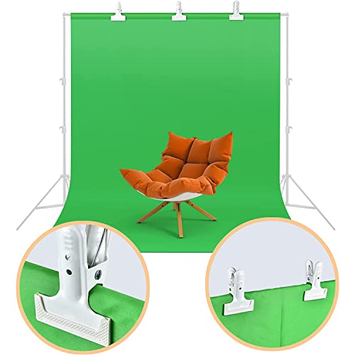 Heavy-Duty Spring Clamps, 4-Pack, 4" Clips, White | Photography Backdrops, Woodworking, Home Improvement