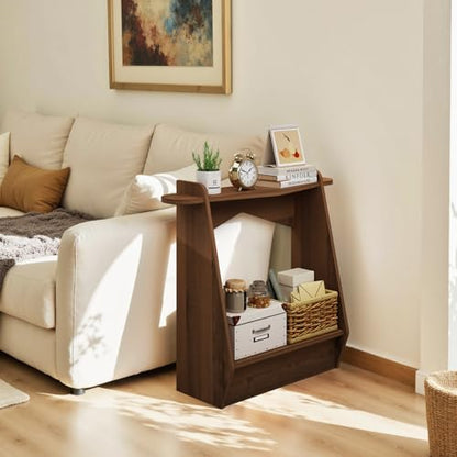 Pmnianhua Wood Console Table, 2-Tier Accent Storage Sofa Table, Wooden Farmhouse Entryway Organizer Shelf for Entrance, Hallway, Living Room, Bedroom(White)