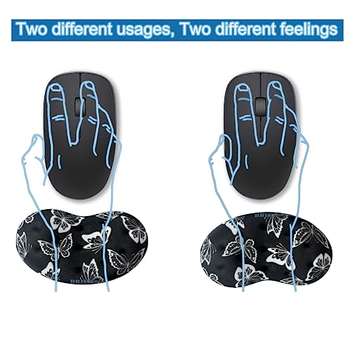 BRILA Ergonomic Memory Foam Mouse Wrist Rest Support Pad Cushion for Computer, Laptop, Office Work, PC Gaming - Massage Holes Design - Wrist Pain Relief (Butterflies Mouse Wrist Rest) - color: Butterflies Mouse Wrist Rest
