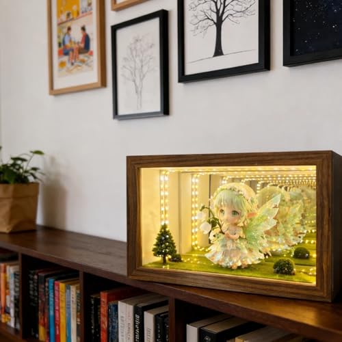 Acrylic Display Case for Collectibles – Lighted Infinity Mirror Mini & Action Figure Cabinet