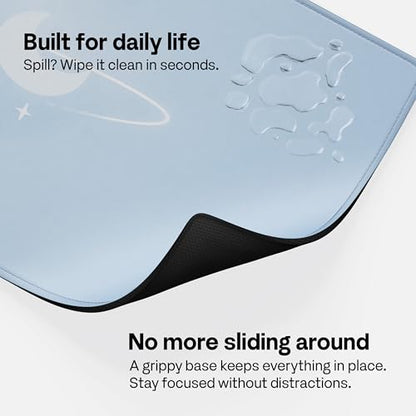Pixio Mouse Pads - 36 x 16 inch XXL Celestial Love Blue Multifunctional Large Desk Mats for Gaming, Office, Desktop Anti-Slip Waterproof Washable Computer Mouse Mat - color: Blue Celestial Love