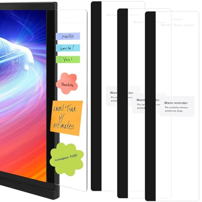 Joyberg 3PCS Monitor Memo Board, Memo Board for Computer Monitor, Monitor Memo Board Computer Monitor Sticky Note Holder, Office Desk Accessories