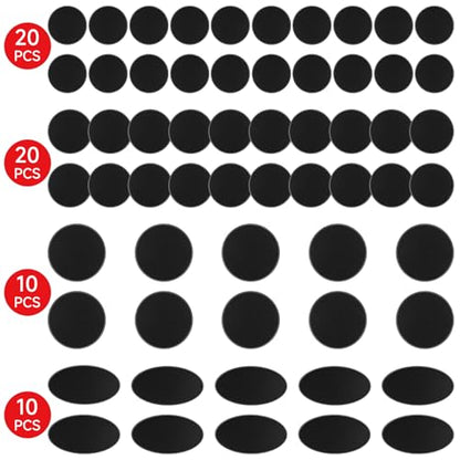 SIXPOINTS 60 Pieces Acrylic Miniature Bases,40/50/60/75X42mm Model Bases 4mm/0.16inch Thick Circular Figure Display Stands Compatible with Gaming Miniatures or Wargames Role Playing Board Game Figure Toy (60PCS-40/50/60/75X42mm-black) - color: 60PCS-40/50
