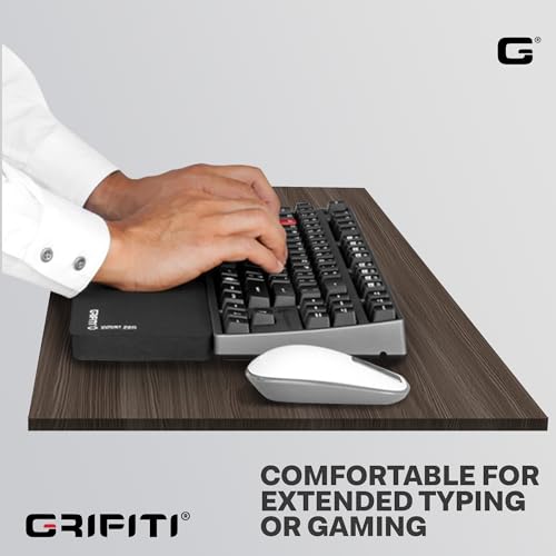 Grifiti Fat Wrist Pad 17 in Black is a 4 Inch Wide Wrist Rest for Standard Keyboards and Mechanical Keyboards New Materials - color: Black, size: 17” x 4” x 0.75”