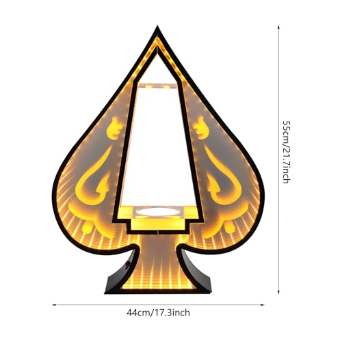 Ace of Spades Bottle Display Stand Warm Yellow Light Liquor VIP Glowing Wine Bottles Display Shelf LED Champagne Bottle Presenter for Bar Nightclub Party - color: Warm Yellow Light-ace of Spades