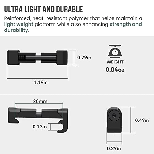 Guardtier 20 Pack Picatinny Cable Management Clips CGM908 Pressure Switch Wire Guides Organizers for Weapon Light Laser