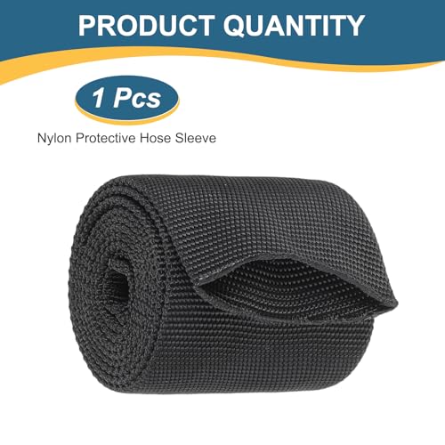 HARFINGTON Nylon Protective Hose Sleeve 1.5" ID 3FT Cable Cover Sheath Hydraulic Hose Protector Wrap for Welding Cord Tig Torch Hydraulic, Black - size: 1.5" ID 3FT