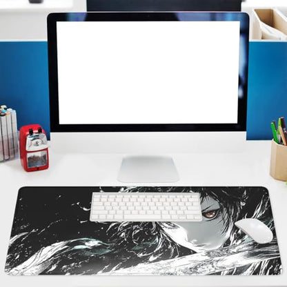 Dark Fantasy Gaming Mouse Pad Red Eyes Art Gaming Mouse Mat with Stitched Edges,Non-Slip Waterproof Rubber Base Office Computer Keyboard Laptop 31.5"x11.8" - color: Dark Fantasy, size: 31.5L x 11.8W inches