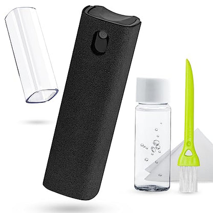 walrfid Screen Cleaner Touchscreen Mist Spray, walrfid Cleaning Kit for Electronic Smart Phone TV, Laptop, Tablet, PC, Computer LCD Flat Screens, Compatible with iPhone iPad MacBook Pro - Black - color: Safety Black