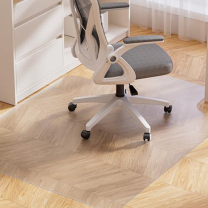 Yecaye Desk Chair Mat for Hardwood Floor, 48"×36" Office PVC Computer Chair Mat, Floor Protector for Rolling Chairs - size: 48" x 36"