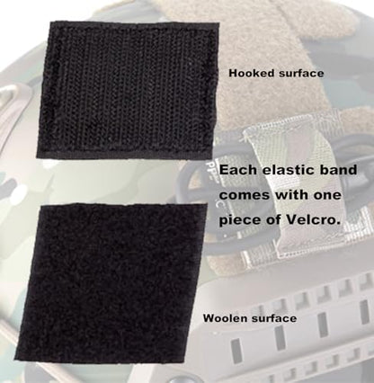5 Pack,Hook and Loop Cable Management Panels | 2×2 inch Reusable Fastening Cable Ties for Tactical Helmet, Headset, Walkie-Talkie, Vest & Backpack Wire Organization
