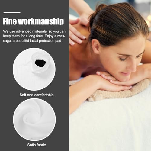 Ciieeo Spa Bed Cover with Hole 10Pcs Disposable Massage Cloth Set for Beauty Salon Spa Massage Table Comfortable Breathable Satin Fabric 31.49X19.68In