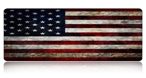 Large Gaming Mouse pad,American Flag Anti Slip Rubber Base Mouse pad, Suitable for Computer, Laptop, Office Desk Accessories - color: American flag