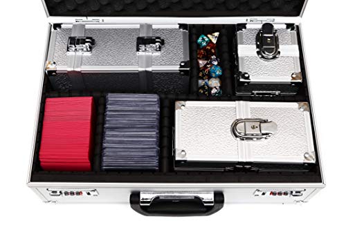 TC-A5 Black Lockable Storage Case with Sliding Divider Walls for TCG, Deck Box, Card Games, MTG, Magic, FaB, YGO, FaB, Dominion, Board Games