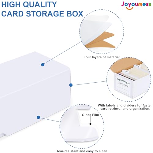 Trading Card Storage Box with Dividers, Cardboard Cards Organizer Box for Baseball, Sports, Game, Playing Card Collection, pack of 6, White&Brown