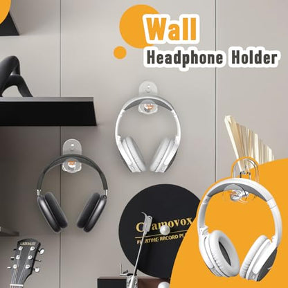 Acrylic Headphone Wall Mount Holder for Most Over-Ear Headphones, Clear Headphone Hanger for Wall Universal Headset Hook Gaming Headset Holder - color: Headphone Holder for Wall