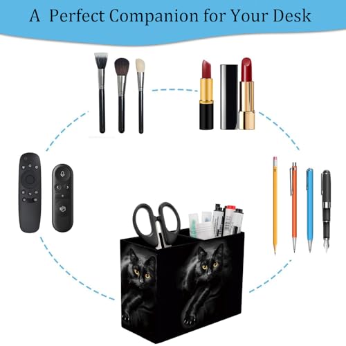 Pen Holder and Anti-Slip Mouse Pad Combination, Makeup Brush Storage Box, Tableware Storage Box, Suitable for Office and Home - Cat - color: Cat