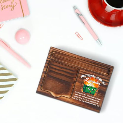 Dumpster Fire Sticky Note Holder for Desk, Funny Coworker Gift, Office Humor Desk Organizer for Work Team, Memo Pad Holder Wooden Desk Accessory STYW1 - style: Dumpster Fire