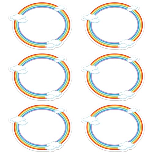 180 PCS Rainbow Name Tags Stickers, Cute Rainbow with Cloud Name Tag Labels Name Stickers for Classroom Back to School Teacher Student Office Desk Cubby Locker Bulletin Board Decor