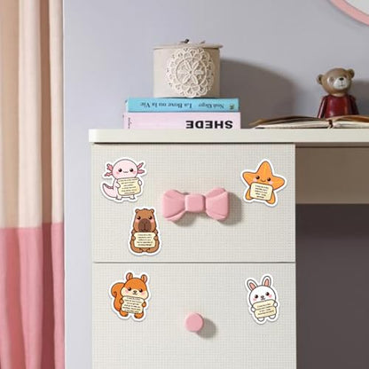 50PCS Emotional Support Animal Stickers by Puraesla– Affirmation Sticker Pack for Adults or Kids Cute Inspirational Buddies for Water Bottles, Laptops, Phones, Positive Quote Vinyl - size: S - 50PCS