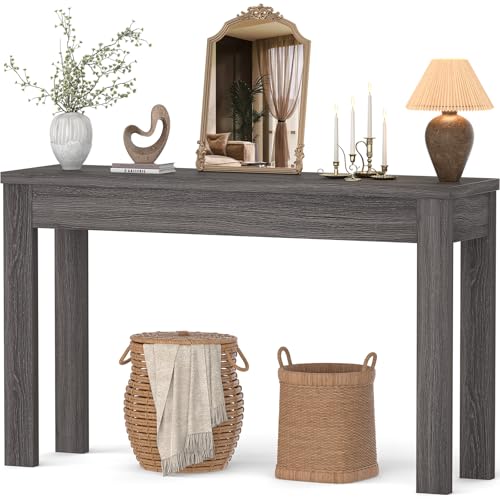 Armocity Console Table, 47" Farmhouse Wood Entryway Table, Sofa Tables Narrow Long Behind Couch, Entry Table for Entrance, Hallway, Living Room, Gray Walnut - color: Gray Walnut, size: 47"