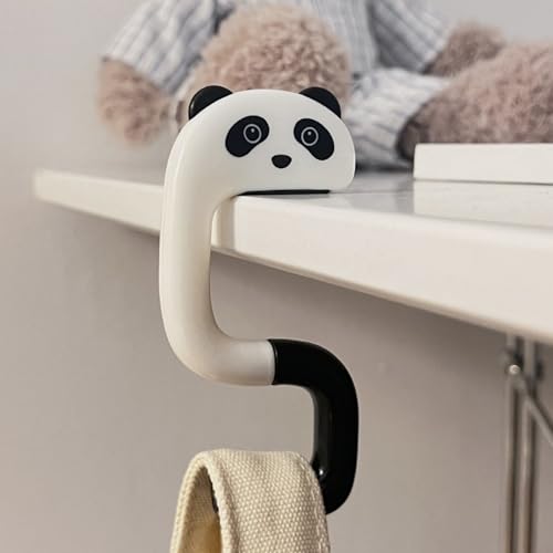 No-Drill Adjustable Desk Hook for Bags - Portable Clip-On Hanger for Backpacks, Handbags & Accessories, Space-Saving Table Mount for Home or Office,Black