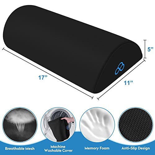 StepLively Foot Rest Ergonomic Pillow for Under Desk at Work, Anti-Fatigue Footrest Support Pillow for Fatigue & Pain Relief, Comfortable for Office Chair, Car Seat & Gaming Chair - Black - color: Black, size: Standard-17 Inch