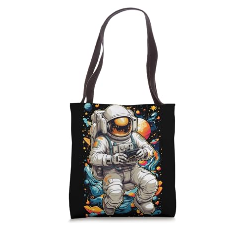 Astronaut Gaming Controller Gamer Tote Bag