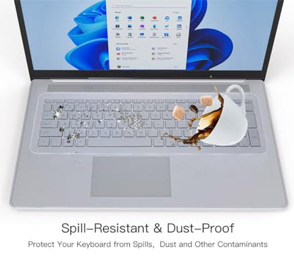 Universal Keyboard Cover Skin for 17" 17.3" inch Laptop Notebook Keyboards Ultra Thin Silicone Waterproof Dustproof Keyboard Cover Skin Protector, Clear (17"-17.3" Universal Laptop Keyboard Covers) - size: 17"-17.3"