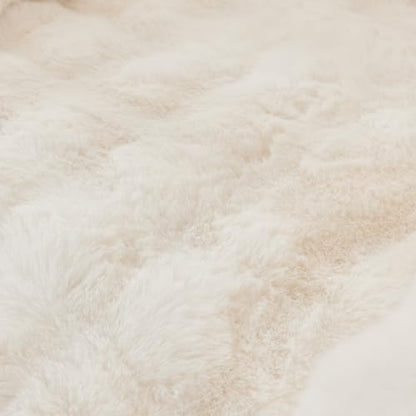 vctops 3 Pieces Faux Rabbit Fur Sofa Armrest Cover for Recliner Chair Non Slip Fluffy Furry Headrest Cover Soft Fuzzy Couch Cover for Dogs Washable Furniture Protector (Cream,1 Seat) - color: Cream