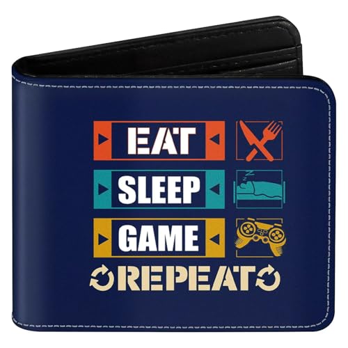 EXXBYELI Boys Wallet Gamepad Leather Wallets Credit Id Card Cash Holder Black Rfid Blocking Zipper Cute Cool Funny Aesthetic Wallets With Coin Pocket Id Window Teen Wallets for Boys Teenager Wallet - color: games-text-2