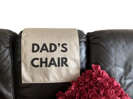 Headrest Covers for recliners Furniture slipcovers Furniture Protector headrest Sofa loveseat Theater Chairs Office Chairs Chair Pads Perfect for Gifts Made in USA.17x27By: Bittlemen Co (Dad s Chair) - color: Dad"s Chair